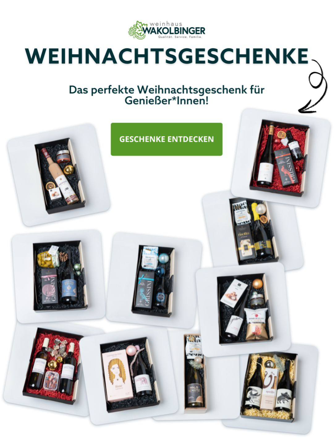 Weihnachtsgeschenke vom Weinhaus Wakolbinger